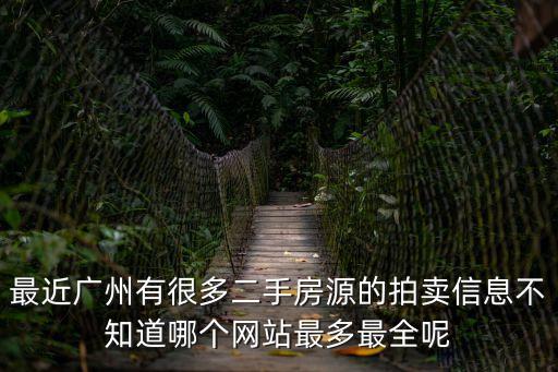 最近廣州有很多二手房源的拍賣信息不知道哪個網(wǎng)站最多最全呢