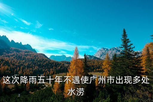 這次降雨五十年不遇使廣州市出現多處水澇