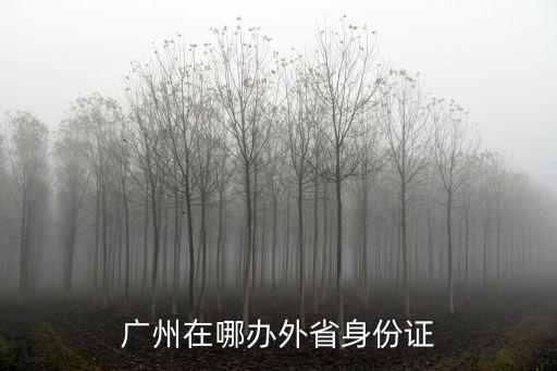 廣州在哪辦外省身份證