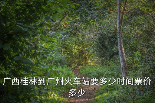 廣西桂林到廣州火車站要多少時間票價多少