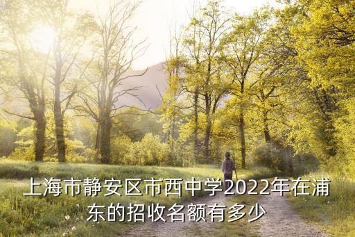 上海市靜安區市西中學2022年在浦東的招收名額有多少