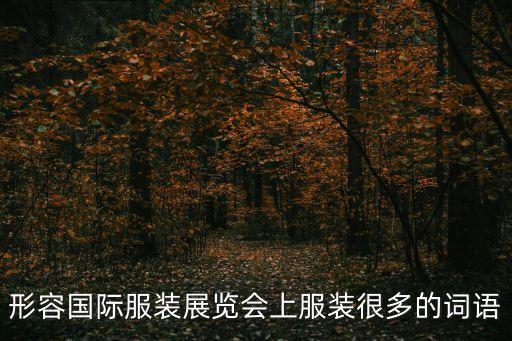 深圳文博會戲曲，形容國際服裝展覽會上服裝很多的詞語