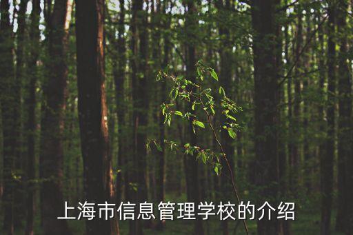上海市信息管理學校的介紹