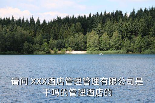 請問 XXX酒店管理管理有限公司是干嗎的管理酒店的