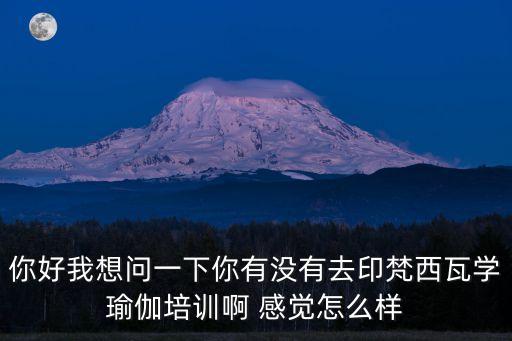 你好我想問一下你有沒有去印梵西瓦學瑜伽培訓啊 感覺怎么樣