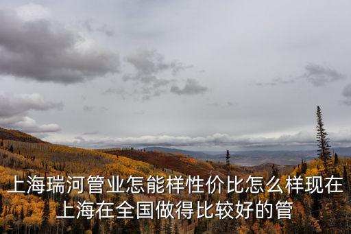 上海瑞河管業怎能樣性價比怎么樣現在上海在全國做得比較好的管