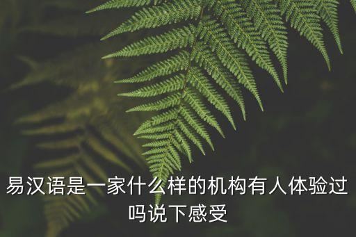 廣州易漢語在哪里，易漢語是一家什么樣的機構有人體驗過嗎說下感受