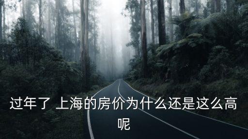 過年了 上海的房價為什么還是這么高呢
