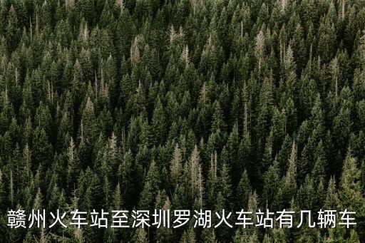 贛州到深圳k445，贛州火車站至深圳羅湖火車站有幾輛車