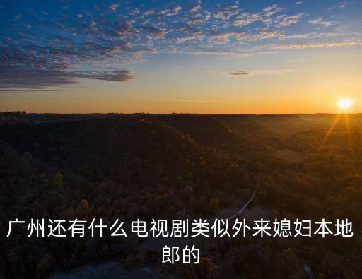 廣州還有什么電視劇類似外來媳婦本地郎的
