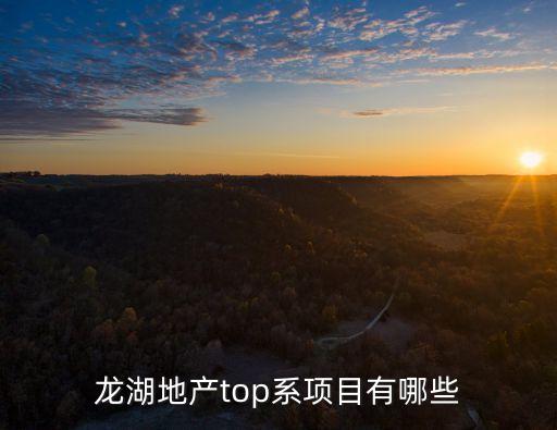 龍湖地產top系項目有哪些