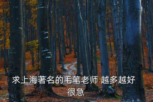 求上海著名的毛筆老師 越多越好  很急
