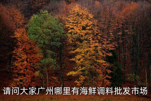 請(qǐng)問大家廣州哪里有海鮮調(diào)料批發(fā)市場(chǎng)