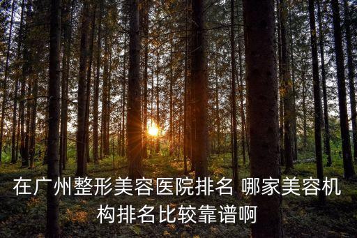 廣州璽麗整形，在廣州整形美容醫院排名 哪家美容機構排名比較靠譜啊