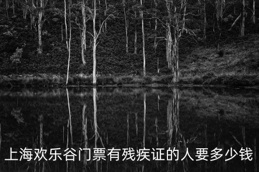 上海歡樂谷門票有殘疾證的人要多少錢