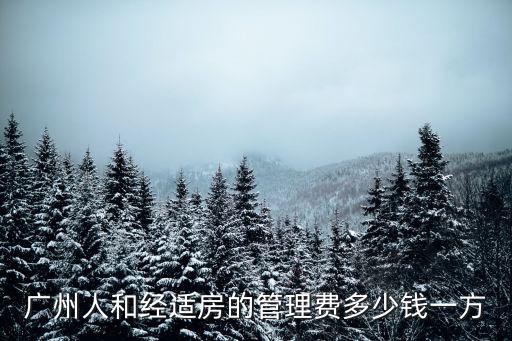 廣州人和經適房的管理費多少錢一方