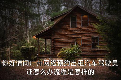 你好請問廣州網絡預約出租汽車駕駛員證怎么辦流程是怎樣的