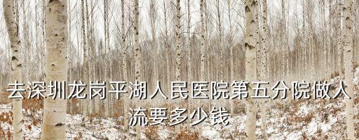 深圳婦科人流多少費用，去深圳龍崗平湖人民醫院第五分院做人流要多少錢