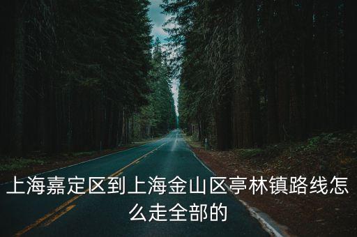 上海嘉定區(qū)到上海金山區(qū)亭林鎮(zhèn)路線怎么走全部的