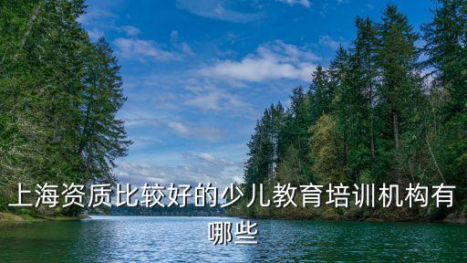 上海市2至3歲幼托培訓資質名單，想先了解一下上海最好的兒童培訓機構