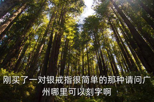 剛買了一對(duì)銀戒指很簡(jiǎn)單的那種請(qǐng)問(wèn)廣州哪里可以刻字啊