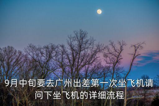 9月中旬要去廣州出差第一次坐飛機請問下坐飛機的詳細流程