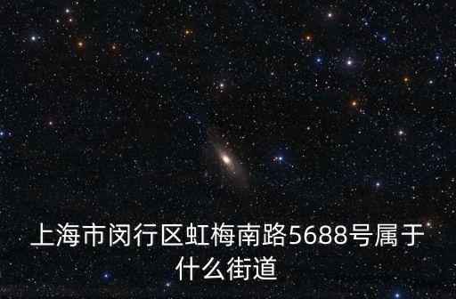 上海市閔行區虹梅南路5688號屬于什么街道