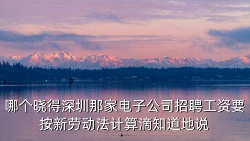 哪個(gè)曉得深圳那家電子公司招聘工資要按新勞動(dòng)法計(jì)算滴知道地說
