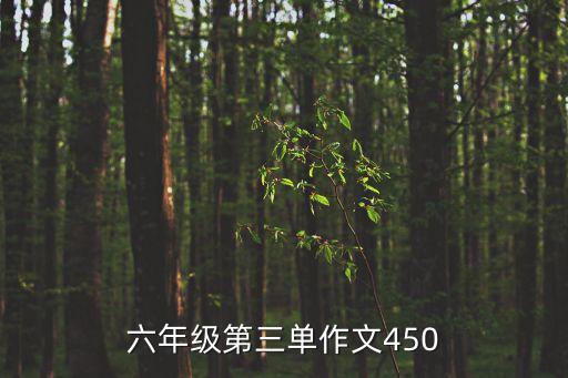 六年級第三單作文450