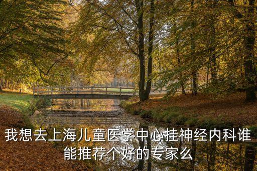我想去上海兒童醫學中心掛神經內科誰能推薦個好的專家么