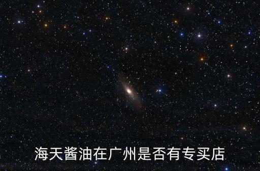 海天醬油在廣州是否有專買店