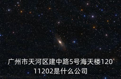 廣州市天河區(qū)建中路5號(hào)海天樓12011202是什么公司