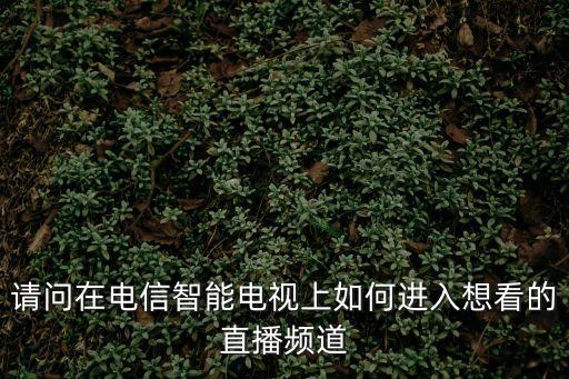 請問在電信智能電視上如何進入想看的直播頻道