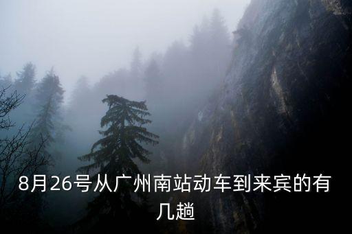 8月26號從廣州南站動車到來賓的有幾趟