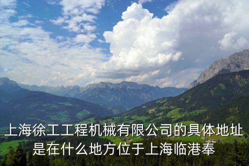 上海徐工工程機械有限公司的具體地址是在什么地方位于上海臨港奉
