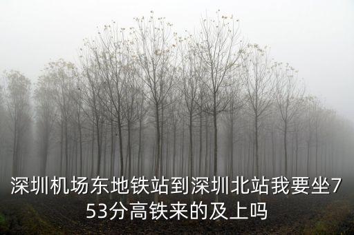 東站到北站地鐵深圳機場，深圳機場東坐地鐵到深圳北要買一次票還是兩次