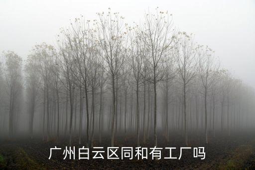 廣州同和金寶崗，廣州白云區同和有工廠嗎