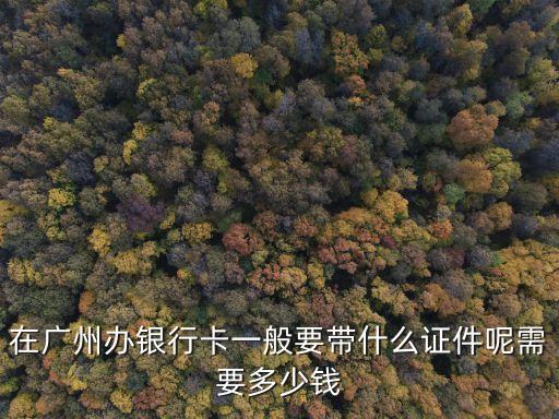 在廣州辦銀行卡一般要帶什么證件呢需要多少錢