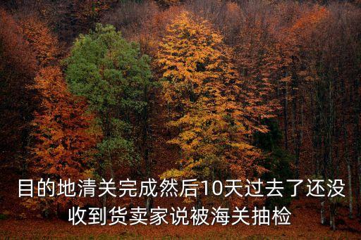 目的地清關(guān)完成然后10天過去了還沒收到貨賣家說被海關(guān)抽檢