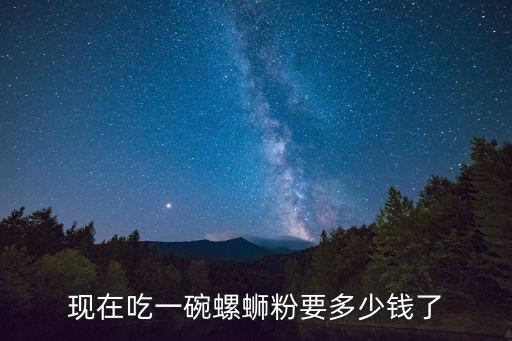 現在吃一碗螺螄粉要多少錢了