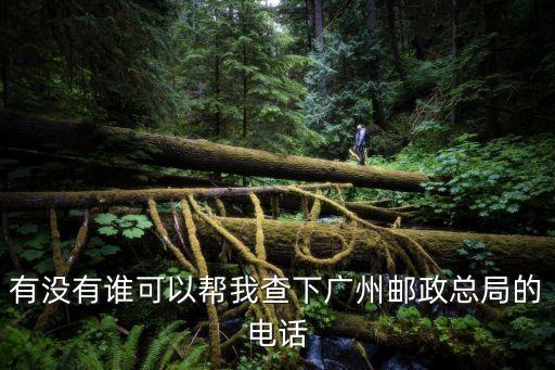 有沒有誰可以幫我查下廣州郵政總局的電話