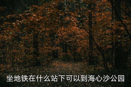 坐地鐵在什么站下可以到海心沙公園