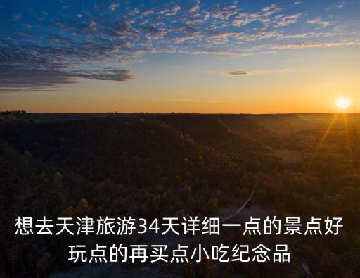 想去天津旅游34天詳細一點的景點好玩點的再買點小吃紀念品