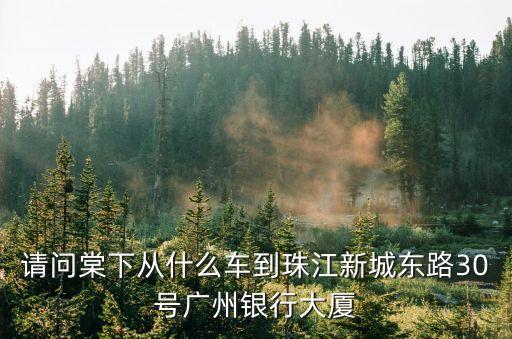 請問棠下從什么車到珠江新城東路30號廣州銀行大廈