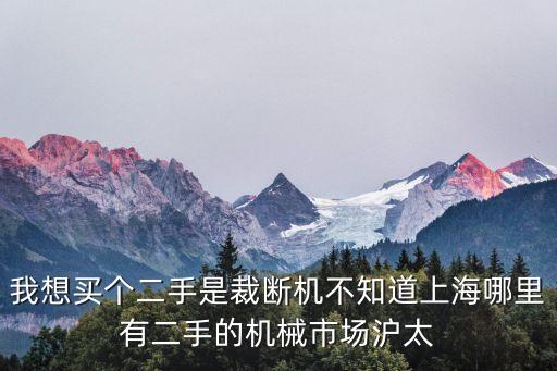 我想買個二手是裁斷機不知道上海哪里有二手的機械市場滬太