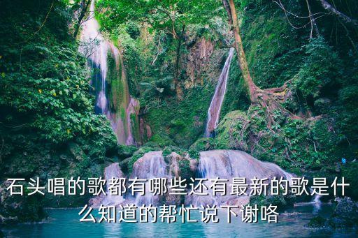 快手廣州石頭的歌曲大全，石頭唱的歌都有哪些還有最新的歌是什么知道的幫忙說下謝咯