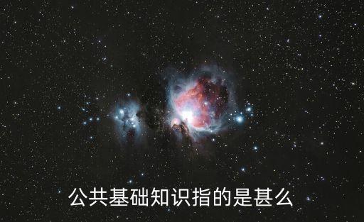 公共知識，公共基礎知識指的是甚么