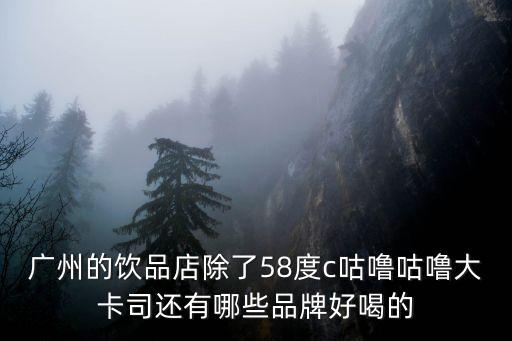 咕嚕咕嚕廣州總部，廣州的飲品店除了58度c咕嚕咕嚕大卡司還有哪些品牌好喝的