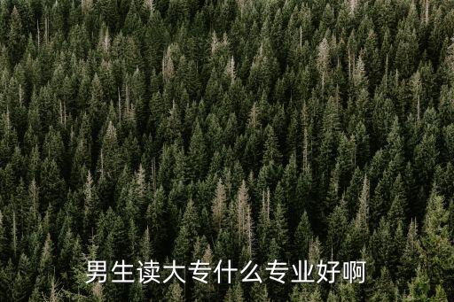 男生讀大專什么專業好啊
