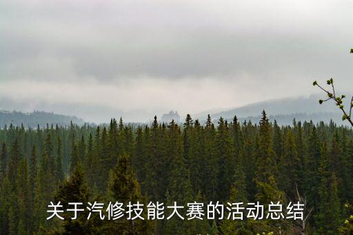 關于汽修技能大賽的活動總結